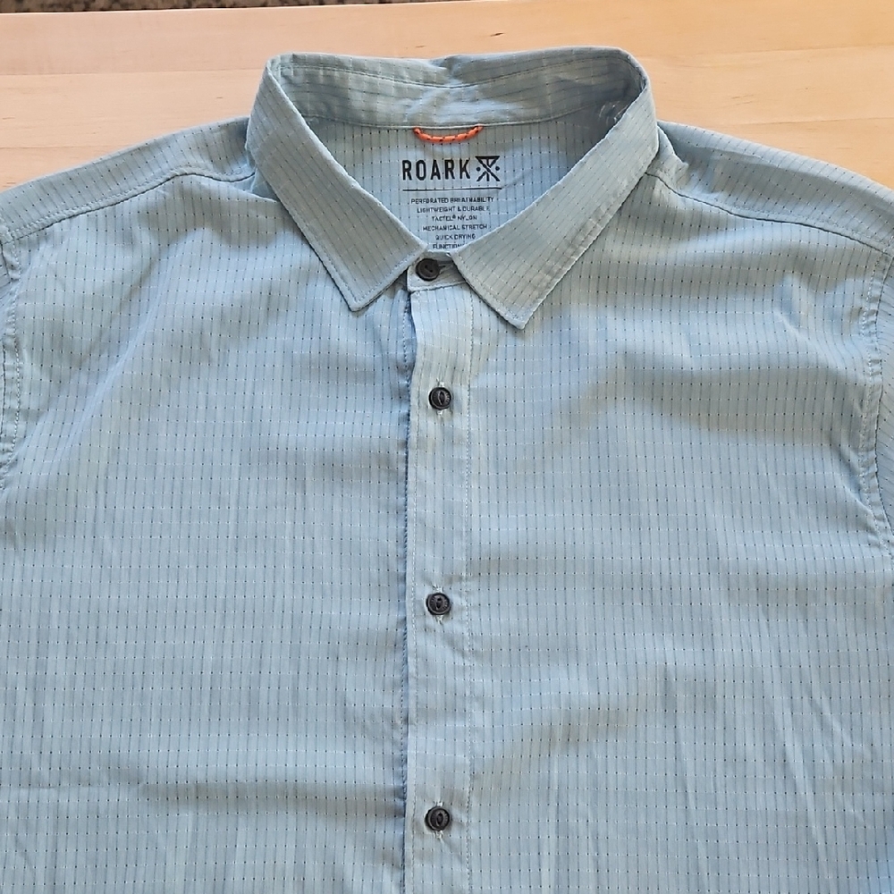 Roark Sky Blue Casual Button Down Shirt